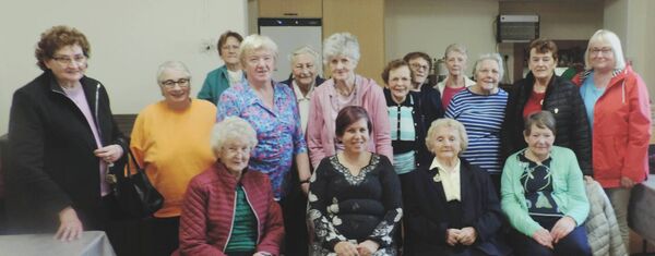 Margaret Mahon (2nd from left front row) with Kilmovee Thursday Club/Active Age members on the occasion of her birthday recently. Margaret is current chairperson of the club. Pic James Hunt Photography.
