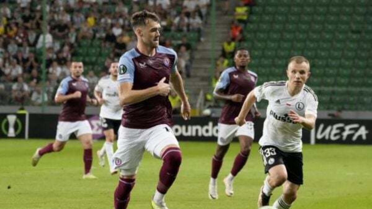 Aston Villa suffer defeat at Legia Warsaw on return to European action