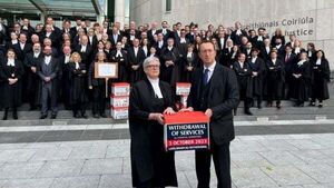 Criminal law barristers stage strike over fees