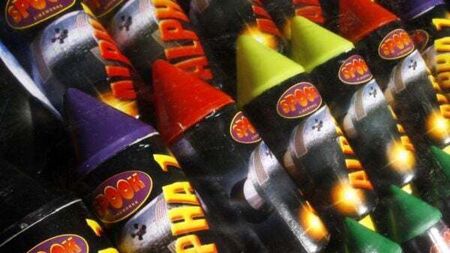 Woman suffers burns to face after being struck by firework