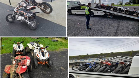 Gardaí arrest five people after 44 scramblers seized in Limerick