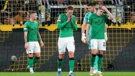 Newcastle’s Champions League hopes in tatters after Borussia Dortmund defeat