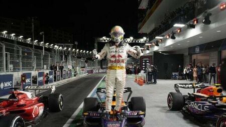 Max Verstappen overcomes penalty and collision to win Las Vegas Grand Prix