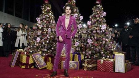 Timothee Chalamet dazzles in velvet suit at world premiere of Wonka