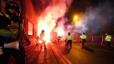 Police charge more than 40 away fans after major disorder outside Villa Park