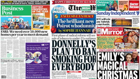 What the papers say: Sunday's front pages