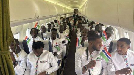 Plane carrying Gambia soccer team makes emergency landing after loss of oxygen