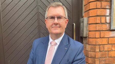 Threats against Donaldson over powersharing talks condemned in UK Parliament