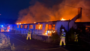 Seven fire brigade units fighting blaze at vacant buildings in Dublin Seven fire brigade units fighting blaze at vacant buildings in Dublin