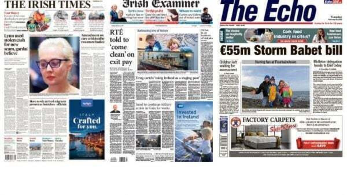 What the papers say: Tuesday's front pages
