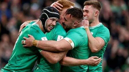 Ireland stay on course for successive Grand Slam titles with victory over Wales