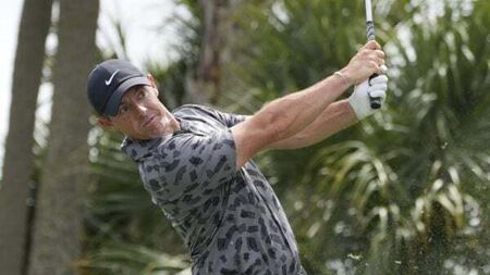 Rory McIlroy three strokes off the pace in Florida