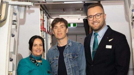 Cillian Murphy makes his way to LA ahead of Oscars this weekend