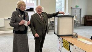 President Michael D Higgins among those to vote in referendums President Michael D Higgins among those to vote in referendums