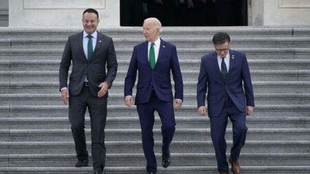 Let us all march forward together, Biden urges Friends of Ireland gathering