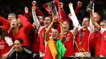 Katie McCabe helps Arsenal to League Cup success against Chelsea