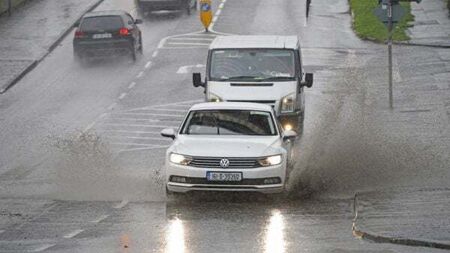 Status yellow warning for five counties with flooding risk