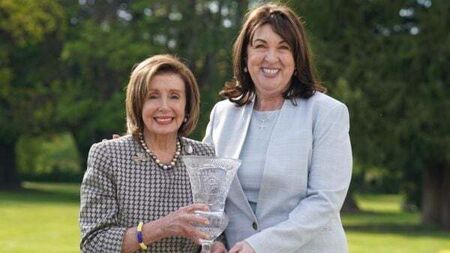 Pelosi warns ‘democracy at stake’ during visit to Ireland