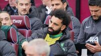 Mo Salah left on the bench as Liverpool’s title hopes hit further at West Ham