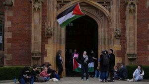 Queen’s University Belfast students stage sit in for Palestine