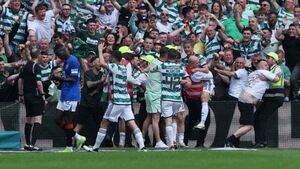 Celtic go six points clear with 2-1 win over 10-man Rangers Celtic go six points clear with 2-1 win over 10-man Rangers
