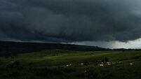 Met Éireann issues thunderstorm warning for six counties
