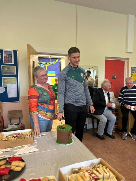 Laois GAA star and past pupils at Mayo NS Evan O'Carroll was welcomed back to the school to officially open the new playground