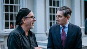 Taoiseach meets Hollywood director Tim Burton on set of Netflix show filmed in Ireland