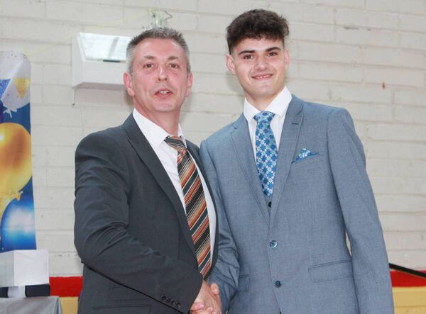 Daire Phelan with teacher Shane Hutton Daire Phelan with teacher Shane Hutton
