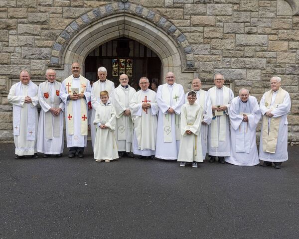 Fr Seamus Whelan, centre, with priests from the Pallottine Order with servers Daniel Kealy and Luke Kilkelly Fr Seamus Whelan, centre, with priests from the Pallottine Order with servers Daniel Kealy and Luke Kilkelly