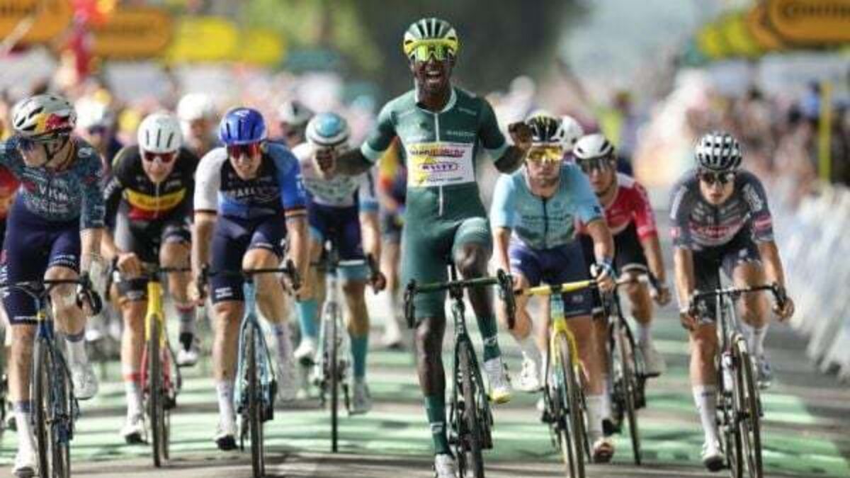 Tour de France: Sam Bennett finishes 12th as Biniam Girmay takes his third stage win