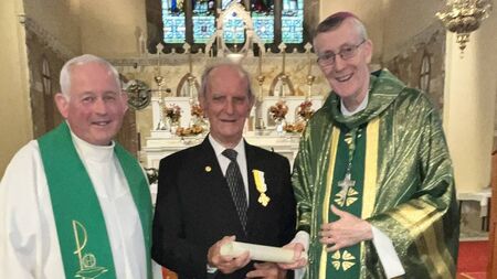 Jim's devotion to his parish is recognised with Papal medal