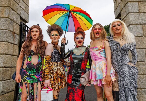 At the Carlow Pride Festival were Za Za, Tracey Weeker, Sassy Heels, Onya Becks and Syra Kalls