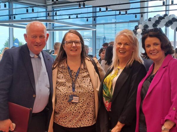Fr Dunphy, Nicola Doran, Chamber CEO, Jennifer Murnane O'Connor TD, Norah Ryan, Carlow Chamber VP