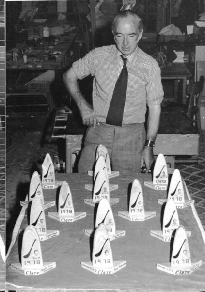 Joe McGough with Clare '78 Trophies 
