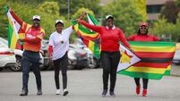 Cricket fans bring colour and noise to historic occasion at Stormont