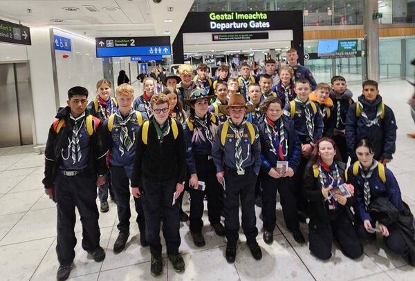 The Fifth Carlow Town Scout Group all packed and ready for the big jamboree in Essex The Fifth Carlow Town Scout Group all packed and ready for the big jamboree in Essex