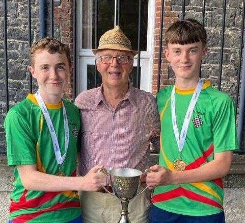 Coach Patrick Breen with the joint All-Ireland winning captains