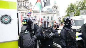 Violent clashes and businesses attacked amid anti-immigration protest in Belfast Violent clashes and businesses attacked amid anti-immigration protest in Belfast