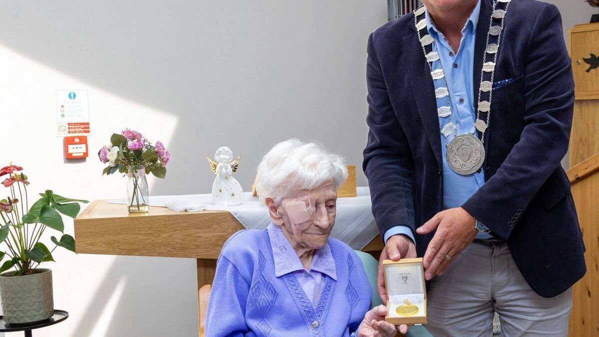Amazing Ellen receives her centenarian medal