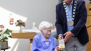 Amazing Ellen receives her centenarian medal Amazing Ellen receives her centenarian medal