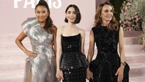 Lily Collins, Ashley Park and co-stars channel understated French chic at the Emily In Paris premiere