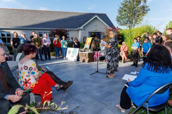 Kathy Walsh, chairperson of Develop Tullow speaking at the launch of Carlow Culture Night 2024 