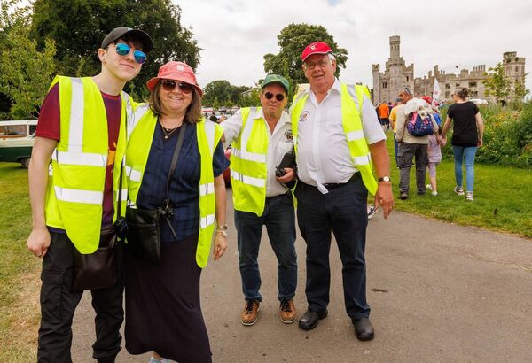Stewards Andrew Foley and Ian Donnelan with Kelli and Sam Appezzoto 