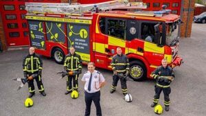 High-tech fire engine runs on treated vegetable oil
