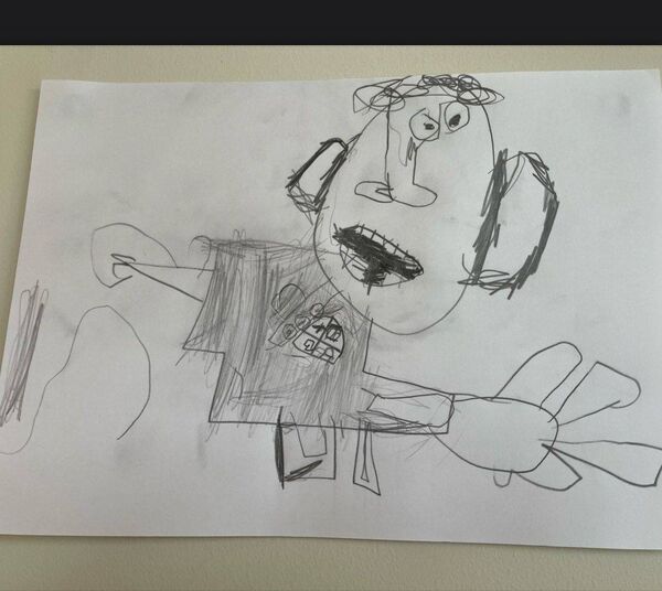 Phelim's self-portrait of his future self 