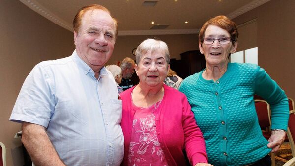 Ollie and Angela Dowling and Anne Proctor were pictured at the money collection evening in the Seven Oaks Hotel Photo: michaelorourkephotography.ie