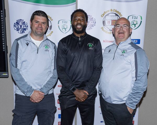 St Pat's members, Mark Hutchinson, Tobi Ji Moh and Patrick Brennan. Photo: Thomas Nolan Photography. 