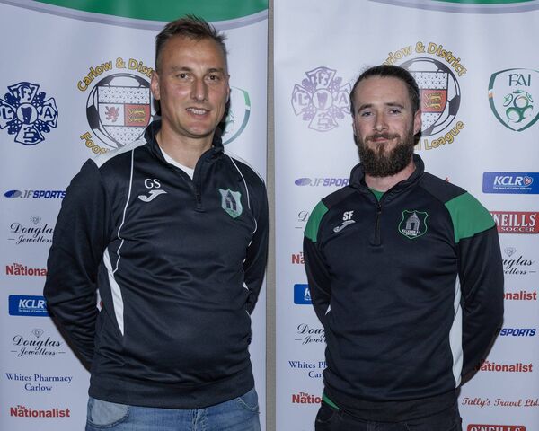 Killeshin FC members, Grlegorz Syuvla and Sean Fitzpatrick. Photo: Thomas Nolan Photography.