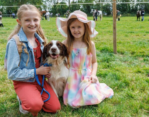 Anna-Rose and Mary Griffin and their dog Molly
